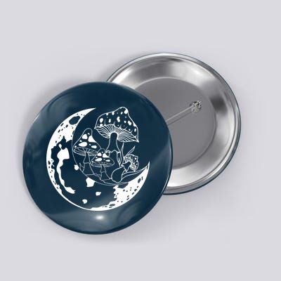Goblincore Moon Aesthetic Dark Academia Mushroom Button