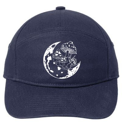 Goblincore Moon Aesthetic Dark Academia Mushroom 7-Panel Snapback Hat