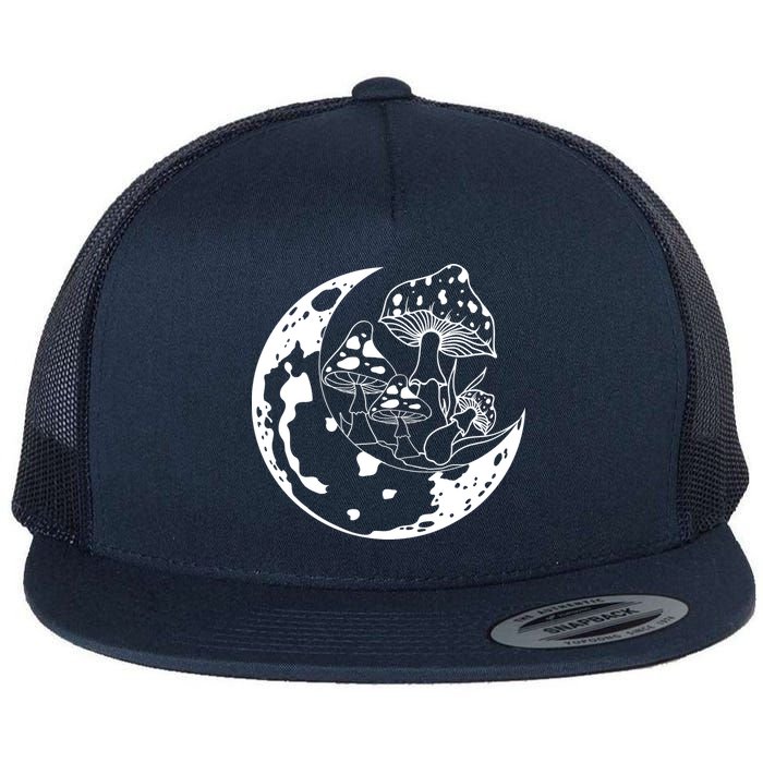 Goblincore Moon Aesthetic Dark Academia Mushroom Flatbill Hat