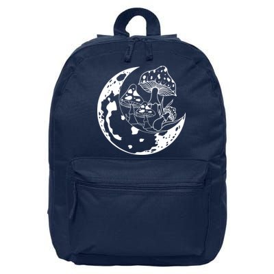 Goblincore Moon Aesthetic Dark Academia Mushroom 16 in Basic Backpack