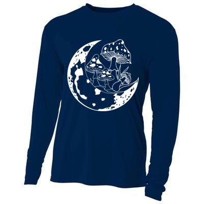 Goblincore Moon Aesthetic Dark Academia Mushroom Cooling Performance Long Sleeve Crew