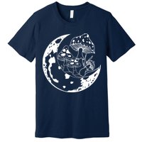 Goblincore Moon Aesthetic Dark Academia Mushroom Premium T-Shirt
