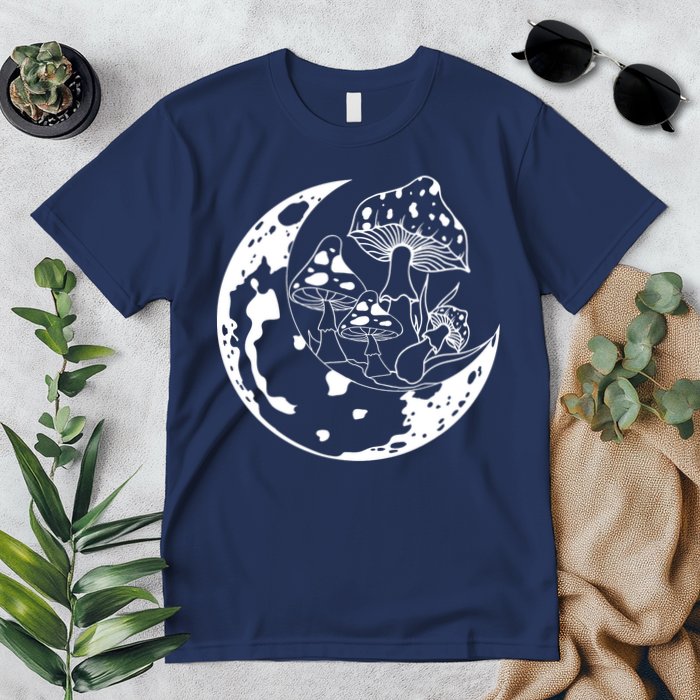 Goblincore Moon Aesthetic Dark Academia Mushroom Premium T-Shirt