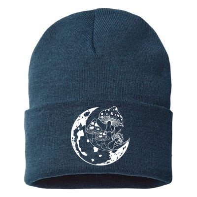 Goblincore Moon Aesthetic Dark Academia Mushroom Sustainable Knit Beanie
