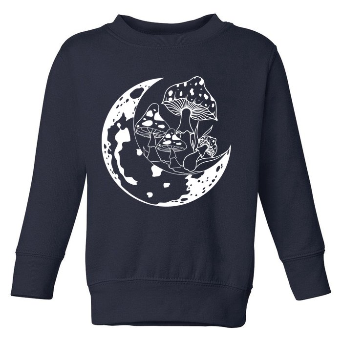 Goblincore Moon Aesthetic Dark Academia Mushroom Toddler Sweatshirt