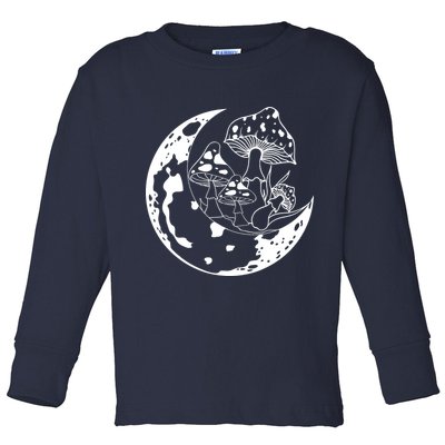 Goblincore Moon Aesthetic Dark Academia Mushroom Toddler Long Sleeve Shirt