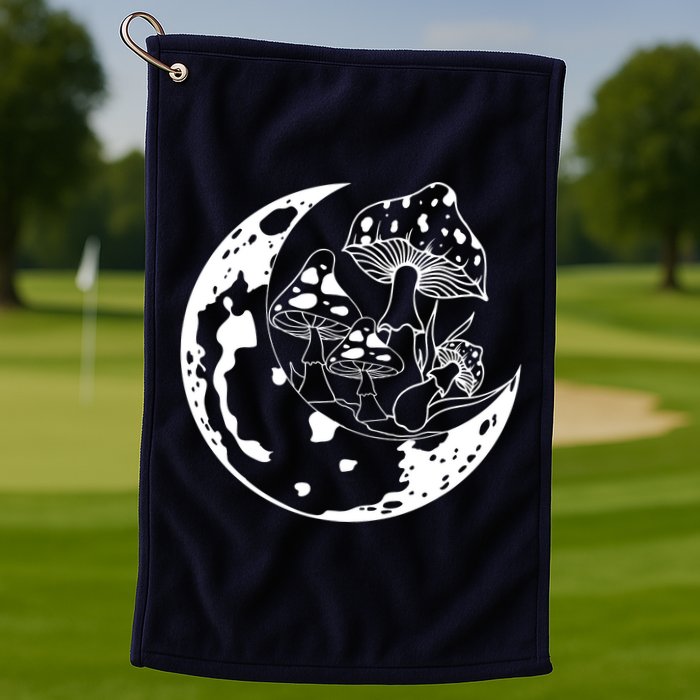Goblincore Moon Aesthetic Dark Academia Mushroom Golf Towel