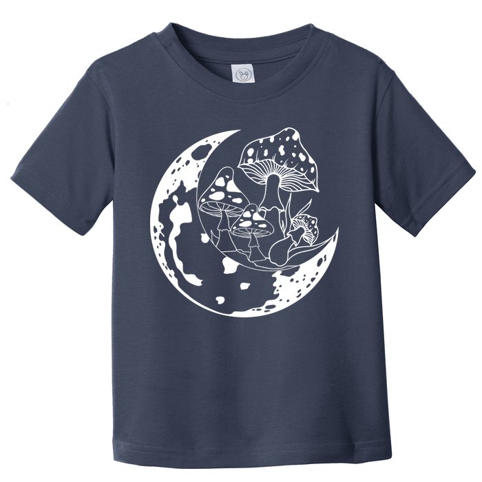Goblincore Moon Aesthetic Dark Academia Mushroom Toddler T-Shirt
