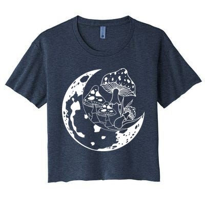 Goblincore Moon Aesthetic Dark Academia Mushroom Crop Top