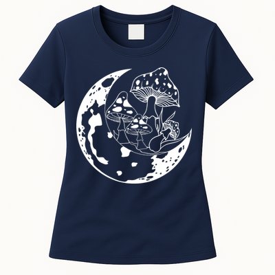 Goblincore Moon Aesthetic Dark Academia Mushroom Womens T-Shirt