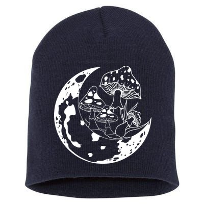 Goblincore Moon Aesthetic Dark Academia Mushroom Short Acrylic Beanie