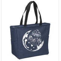 Goblincore Moon Aesthetic Dark Academia Mushroom Zip Tote Bag