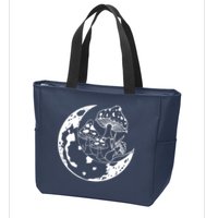 Goblincore Moon Aesthetic Dark Academia Mushroom Zip Tote Bag