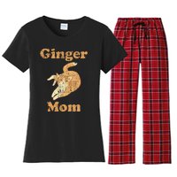 Ginger Mom Adorable Cat Feline Lover Cat Mom Women's Flannel Pajama Set