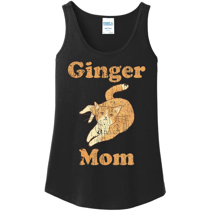 Ginger Mom Adorable Cat Feline Lover Cat Mom Ladies Essential Tank