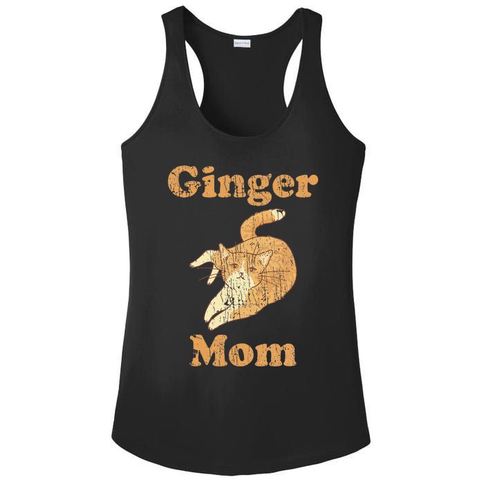 Ginger Mom Adorable Cat Feline Lover Cat Mom Ladies PosiCharge Competitor Racerback Tank