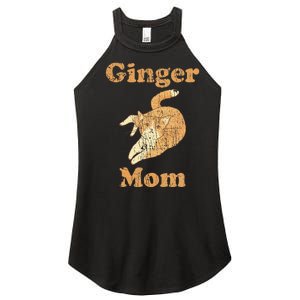 Ginger Mom Adorable Cat Feline Lover Cat Mom Women's Perfect Tri Rocker Tank