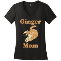 Ginger Mom Adorable Cat Feline Lover Cat Mom Women's V-Neck T-Shirt