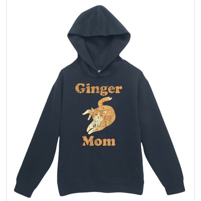 Ginger Mom Adorable Cat Feline Lover Cat Mom Urban Pullover Hoodie