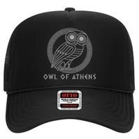 Greek Mythology Athena Owl Of Athens High Crown Mesh Back Trucker Hat