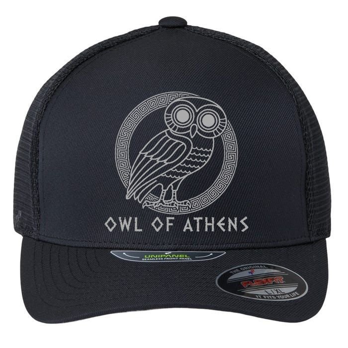 Greek Mythology Athena Owl Of Athens Flexfit Unipanel Trucker Cap