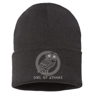 Greek Mythology Athena Owl Of Athens Sustainable Knit Beanie