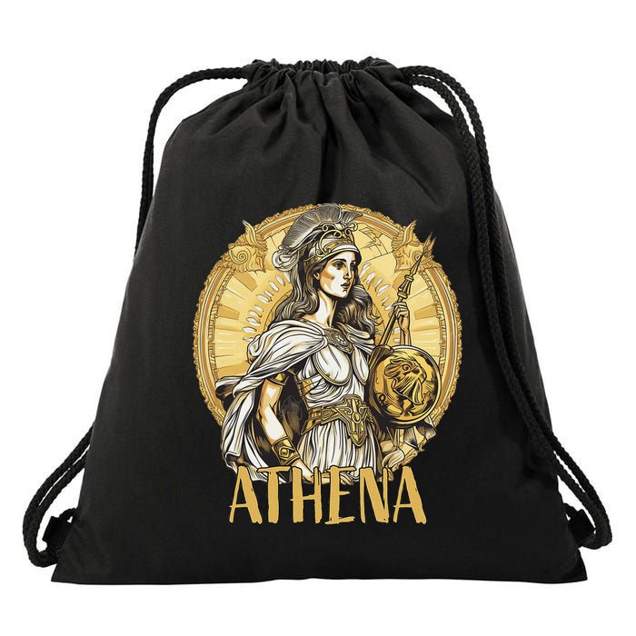Greek Mythology Athena The Goddess Of Wisdom And War Drawstring Bag