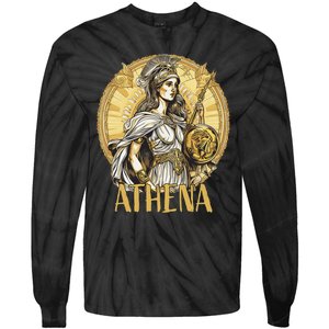 Greek Mythology Athena The Goddess Of Wisdom And War Tie-Dye Long Sleeve Shirt