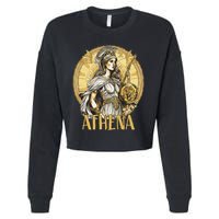 Greek Mythology Athena The Goddess Of Wisdom And War Cropped Pullover Crew