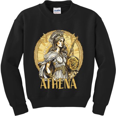 Greek Mythology Athena The Goddess Of Wisdom And War Kids Sweatshirt