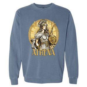 Greek Mythology Athena The Goddess Of Wisdom And War Garment-Dyed Sweatshirt