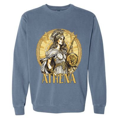 Greek Mythology Athena The Goddess Of Wisdom And War Garment-Dyed Sweatshirt