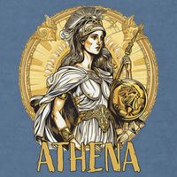 Greek Mythology Athena The Goddess Of Wisdom And War Garment-Dyed Sweatshirt