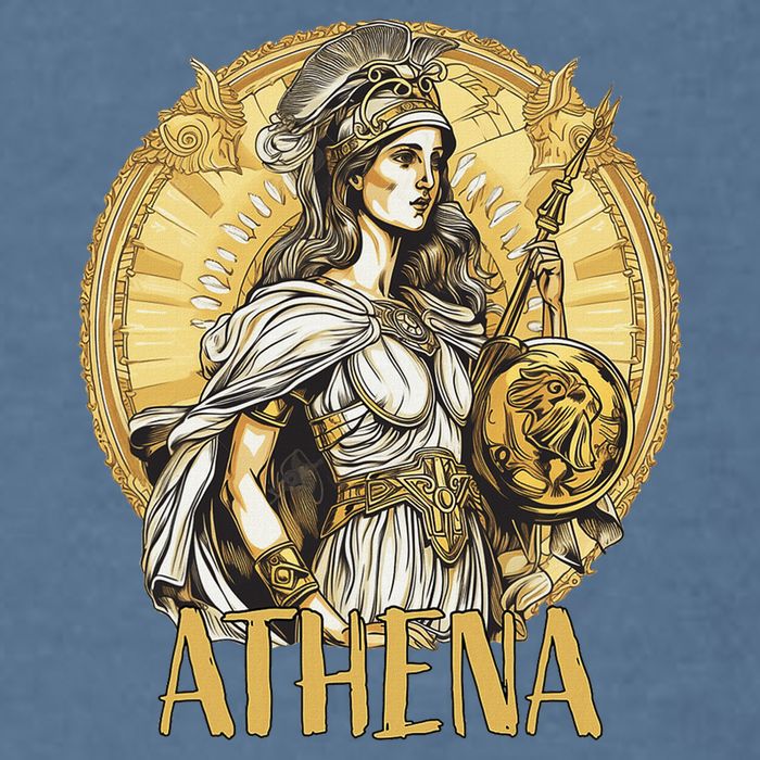 Greek Mythology Athena The Goddess Of Wisdom And War Garment-Dyed Sweatshirt