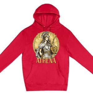 Greek Mythology Athena The Goddess Of Wisdom And War Premium Pullover Hoodie