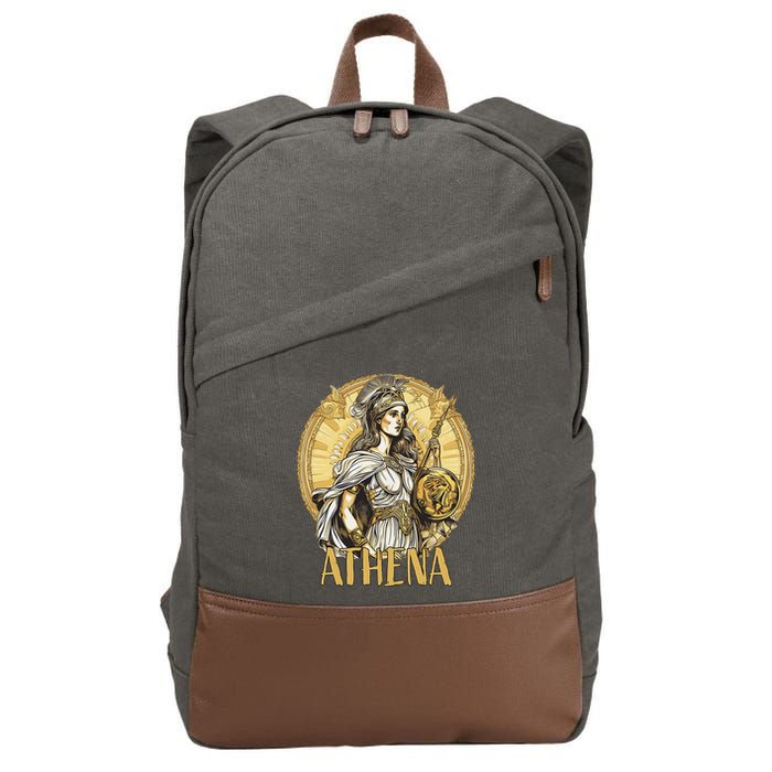 Greek Mythology Athena The Goddess Of Wisdom And War Cotton Canvas Backpack