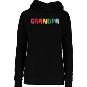 Grandpa Master Builder Building Bricks Blocks Family Set Womens Funnel Neck Pullover Hood