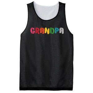 Grandpa Master Builder Building Bricks Blocks Family Set Mesh Reversible Basketball Jersey Tank