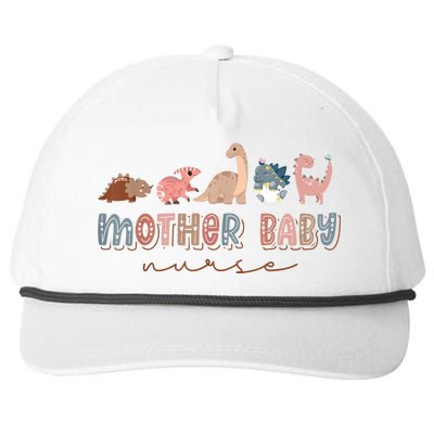 Groovy Mother Baby Nurse Postpartum Nursing Cute Dinosaur Snapback Five-Panel Rope Hat