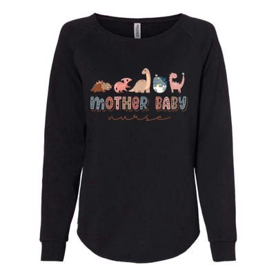 Groovy Mother Baby Nurse Postpartum Nursing Cute Dinosaur Womens California Wash Sweatshirt