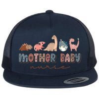 Groovy Mother Baby Nurse Postpartum Nursing Cute Dinosaur Flat Bill Trucker Hat