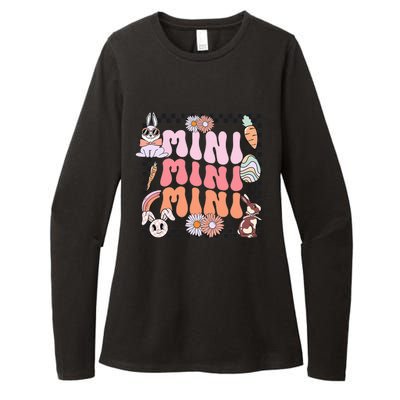 Groovy Mini Bunny Happy Easter Day Spring Vibes Cute Womens CVC Long Sleeve Shirt