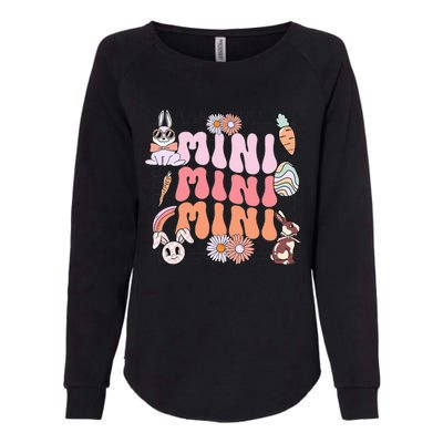 Groovy Mini Bunny Happy Easter Day Spring Vibes Cute Womens California Wash Sweatshirt