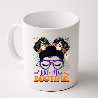 Groovy Messy Bun Bootiful Halloween Boo Ghost Gift Coffee Mug