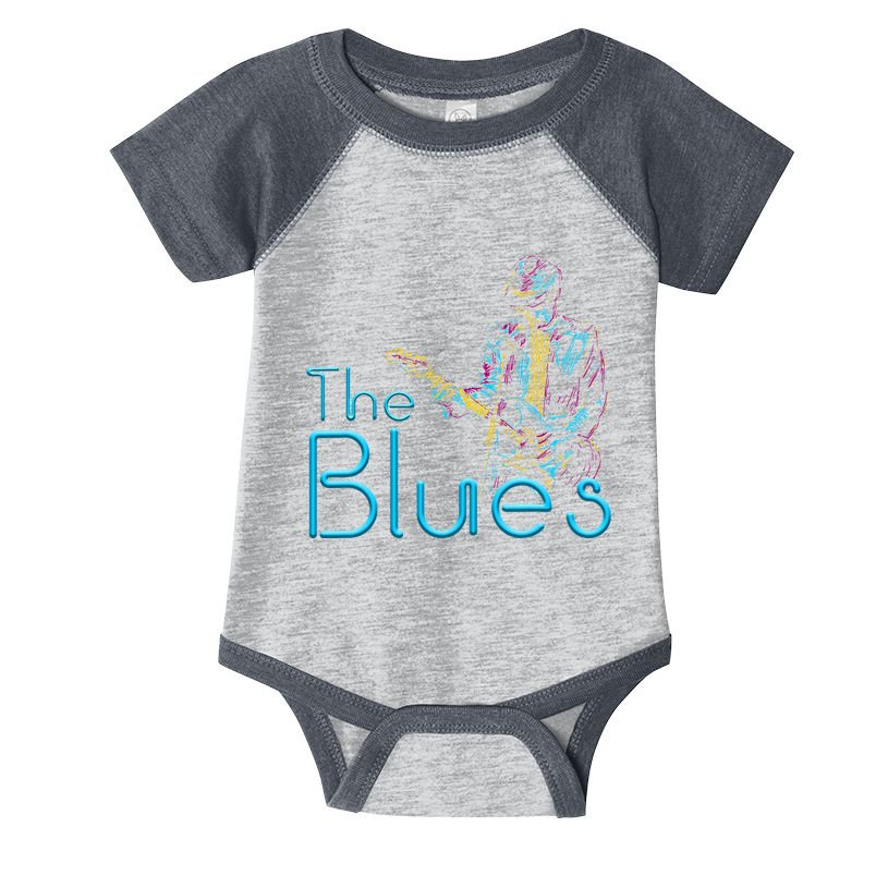 Guitarist Musician Blues Guitar Vintage Blues Music Lover Infant Baby Jersey Bodysuit