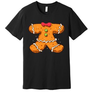 Gingerbread Man Body Costume Christmas Xmas Art Premium T-Shirt