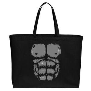 Gorilla Monkey Belly Chest Costume Funny Halloween Party Cotton Canvas Jumbo Tote