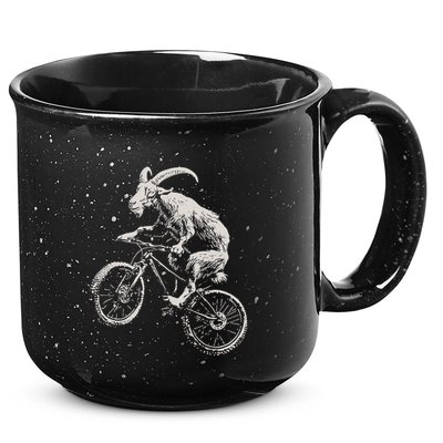 Goat Mountain Bike Funny Cycling Mtb Cyclist Biker 15oz Campfire Ceramic Mug