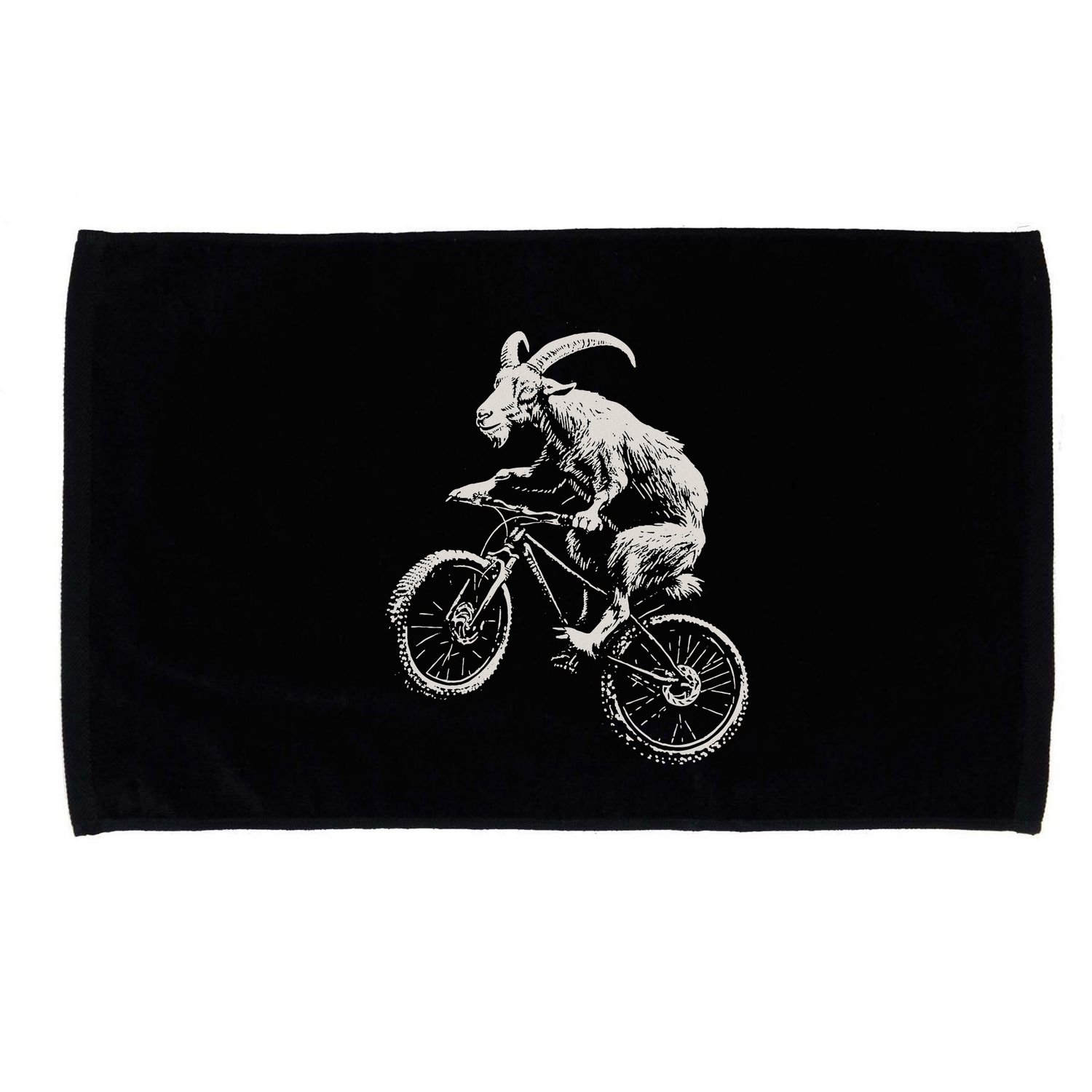 Goat Mountain Bike Funny Cycling Mtb Cyclist Biker Microfiber Hand Towel
