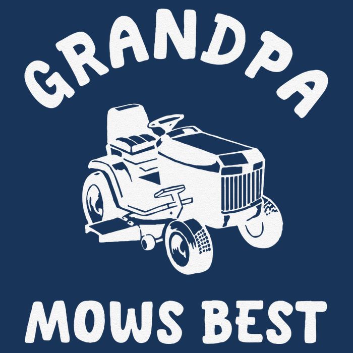 Grandpa Mows Best Lawn Mowing Mower Gardening Landscaping Cooling Performance Crew T-Shirt